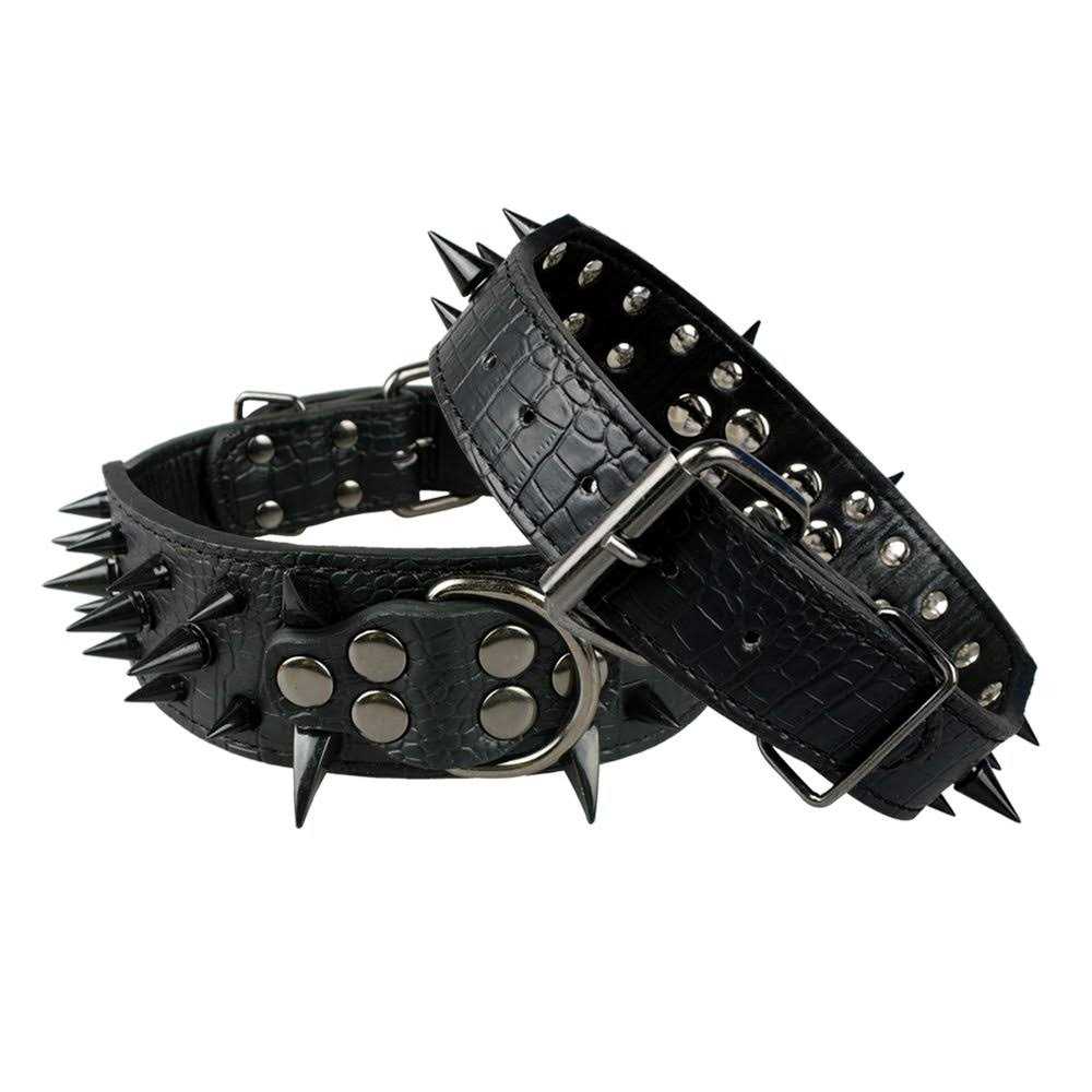 Spiked Studded Leather Dog Collar 2 Inch K8585