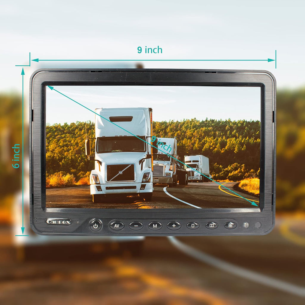 9 inch Split Screen Backup Camera System with DVR Recording, 1080P Car Camera x 4 Y92753