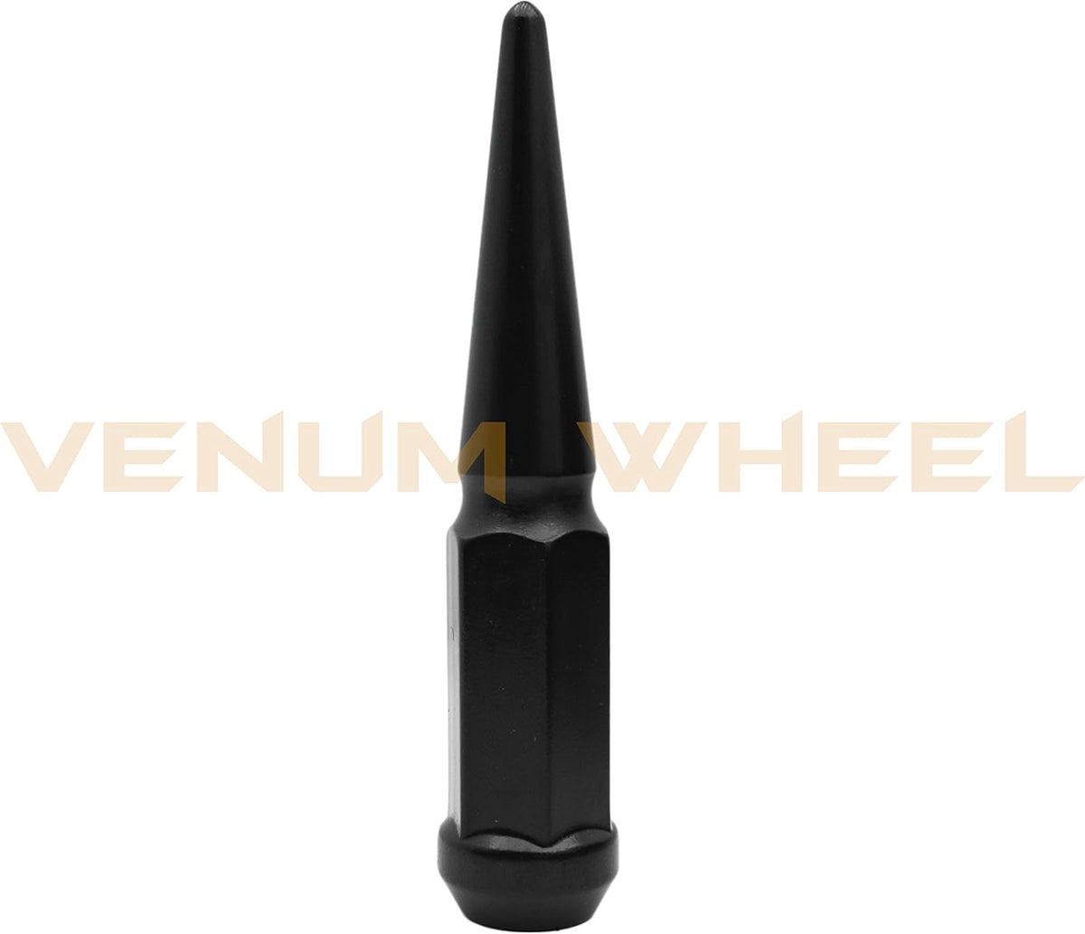 20 Pc Black Solid Metal Lug Nuts with Key E7873