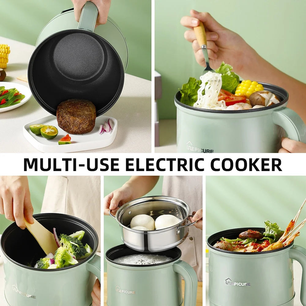 1.7L Electric Cooker with Steamer and Dual Control N3569