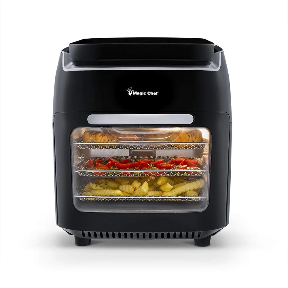 10.5 Quart Air Fryer, Rotisserie, Dehydrator and Convection Oven with 3 Cooking Racks and Drip Tray C219