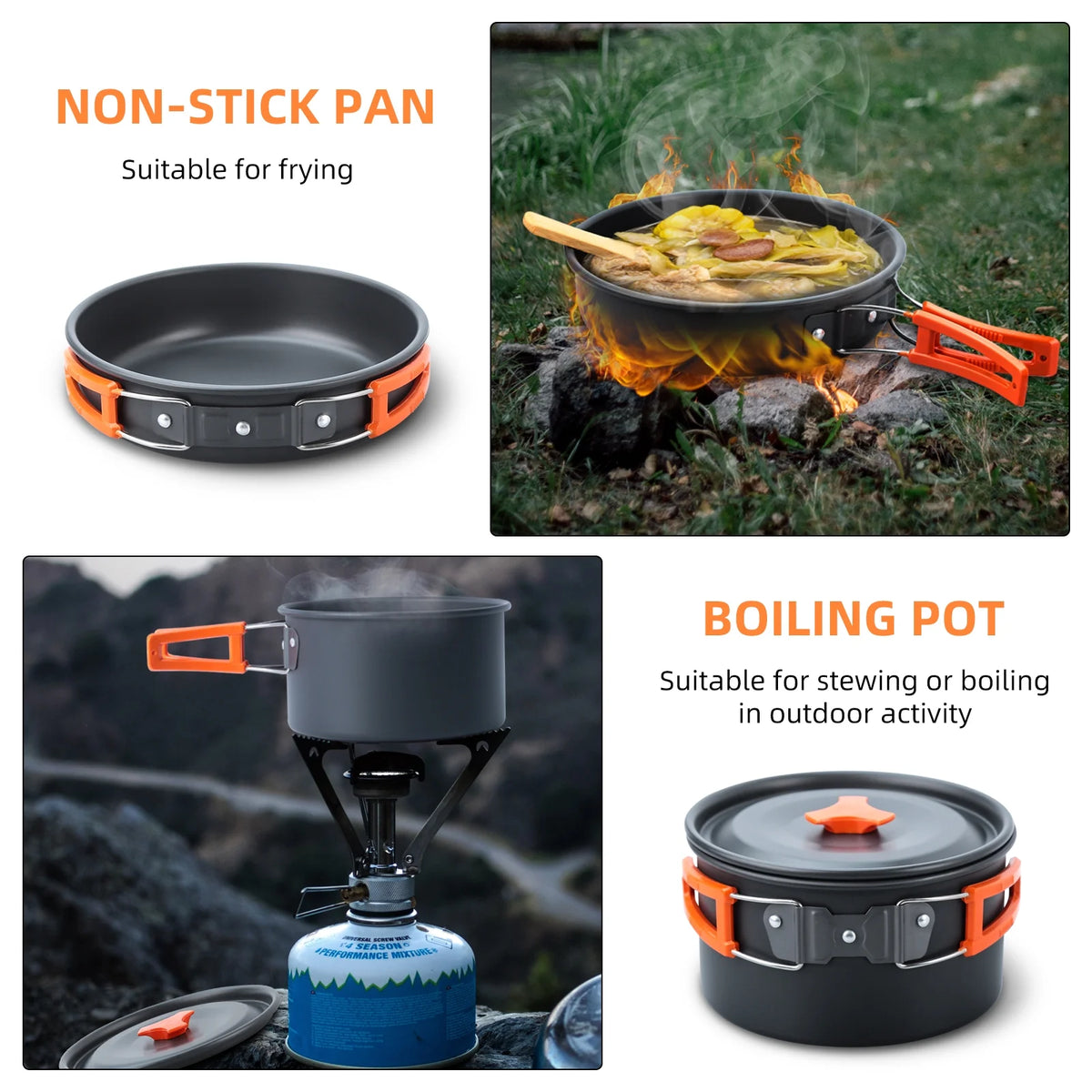 16pcs Camping Cookware Set Z202341