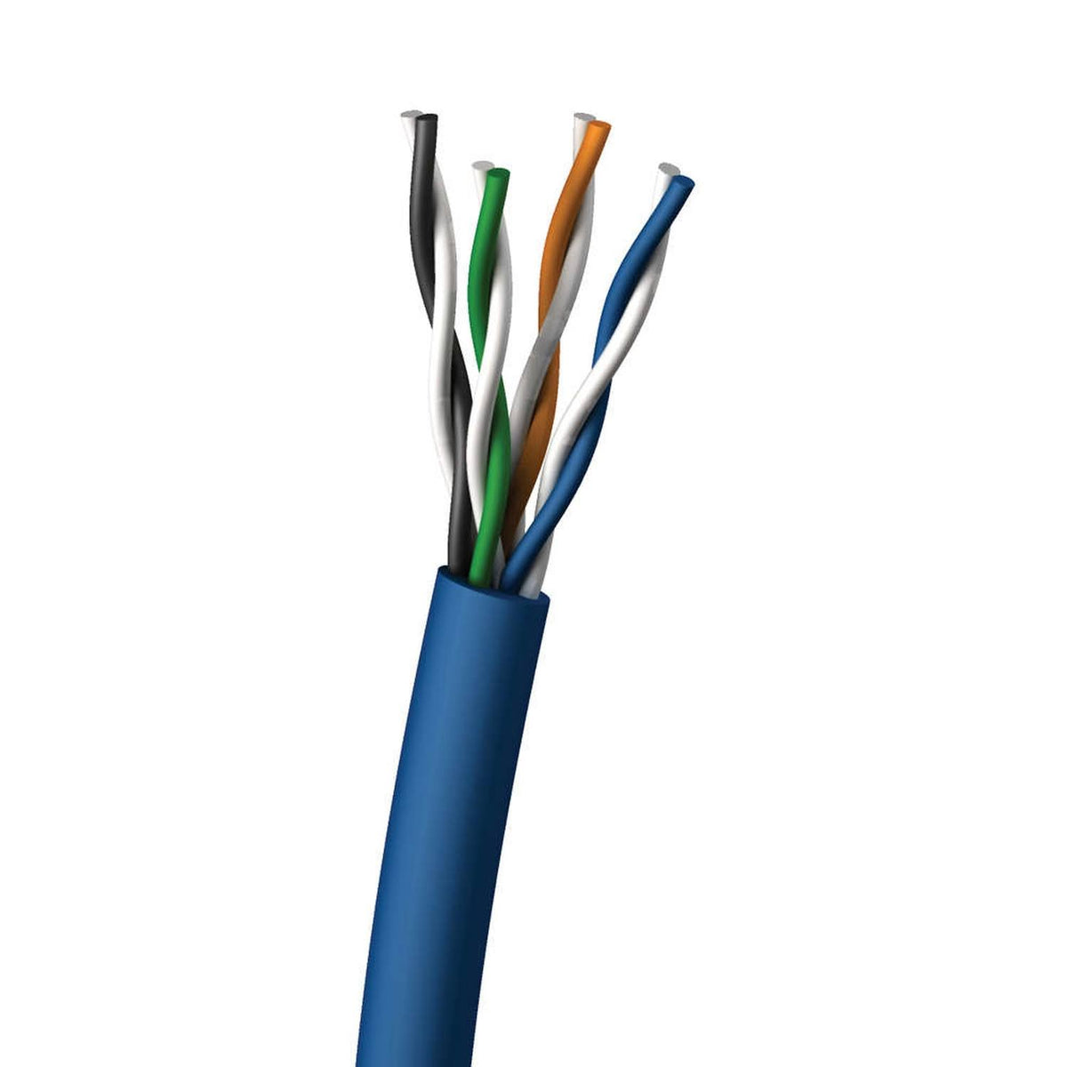 Cat5e Shielded Network Cable, PVC, Blue, 1000ft T765