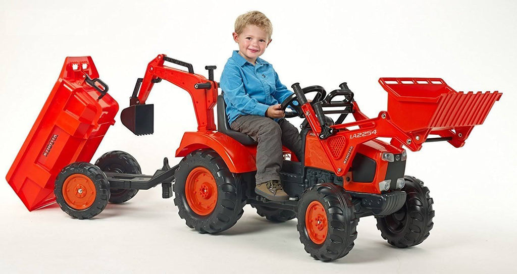 Giant Tractor with Front Loader, Digger and Dumper Trailer N76155