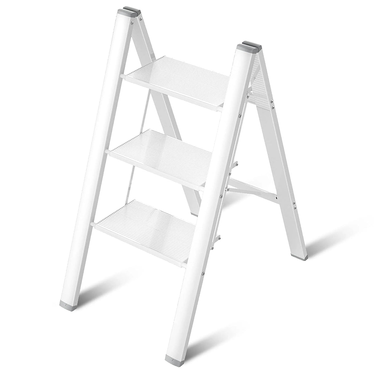 2 Step Folding Step Stool Non-Slip Wide Pedal Lightweight K6084