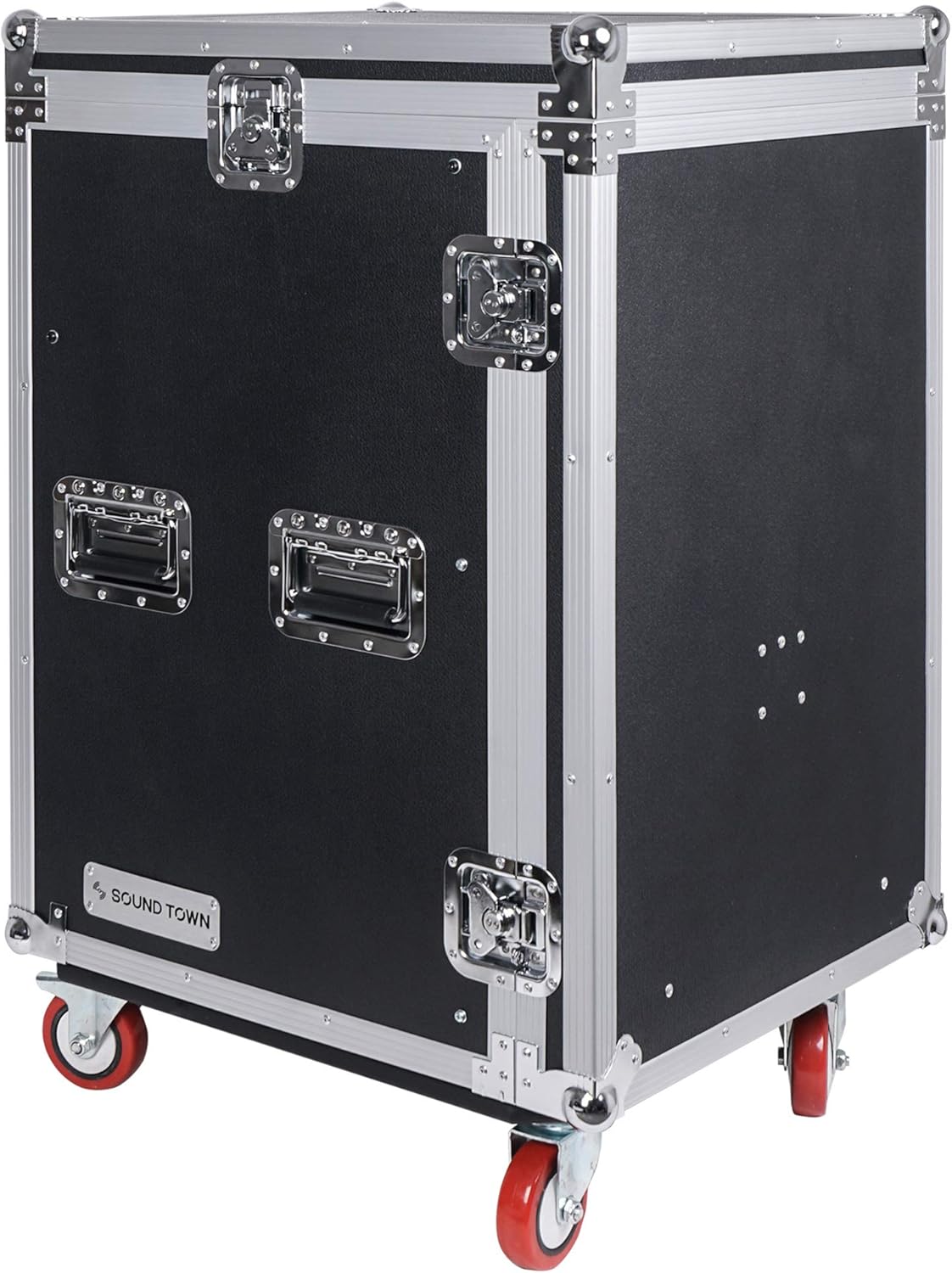 16U PA DJ Rack Road Case with 11U Slant Mixer Top F8173