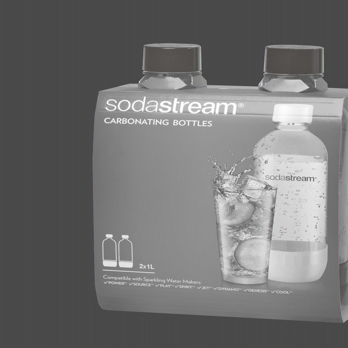 1 Liter Black Carbonating Bottles, 2 Count R984