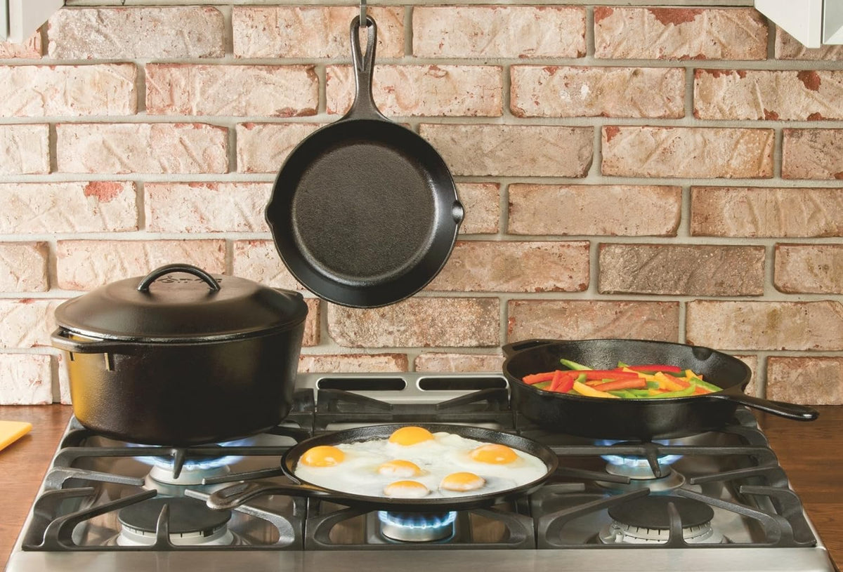 Pre-Seasoned Cast Iron Baking Pan with Loop Handles Y371
