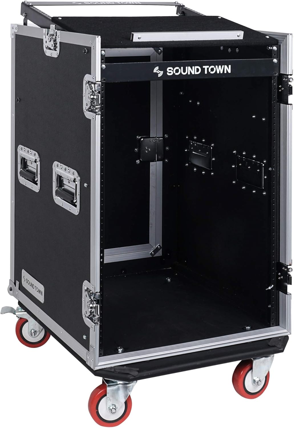 16U PA DJ Rack Road Case with 11U Slant Mixer Top F8173