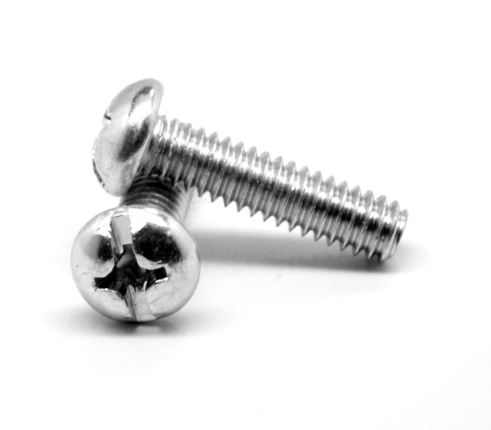 1/4-20 x 3 Coarse Thread Machine Screw Combo Pan Head Low Carbon Steel Zinc Plated Pk 500 U735