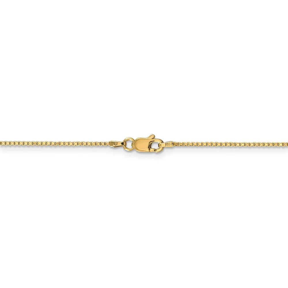 14kt Yellow Gold 1mm Box Chain 20 inch Lobster Clasp I499098