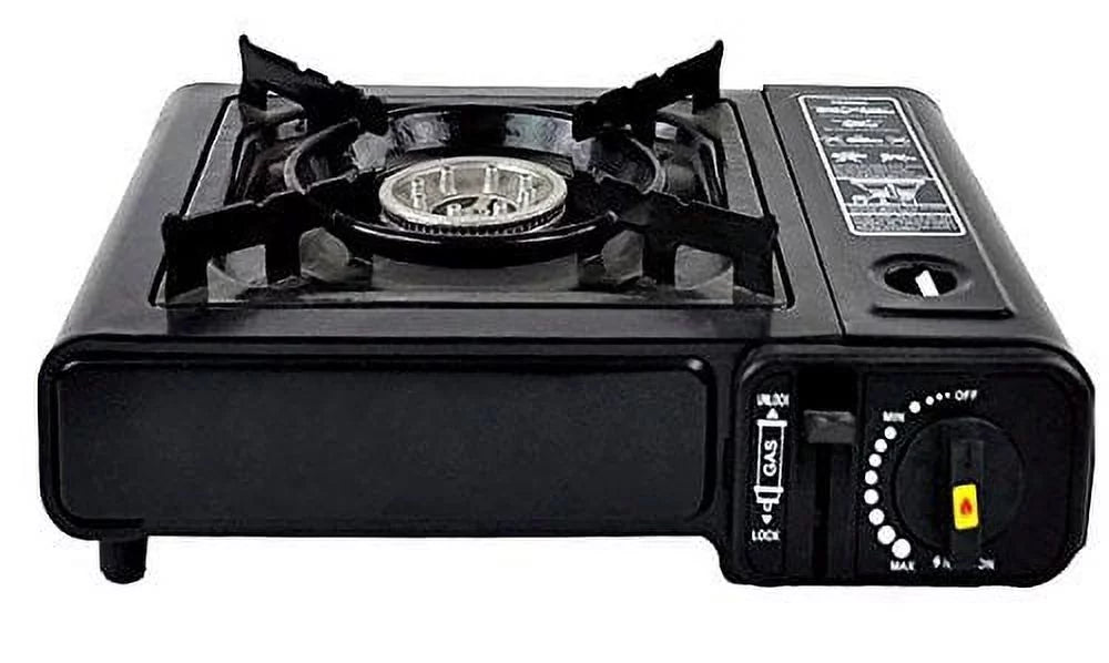 Portable Outdoor Butane Gas Stove with Stainless Steel Body and Carrying Case S2535