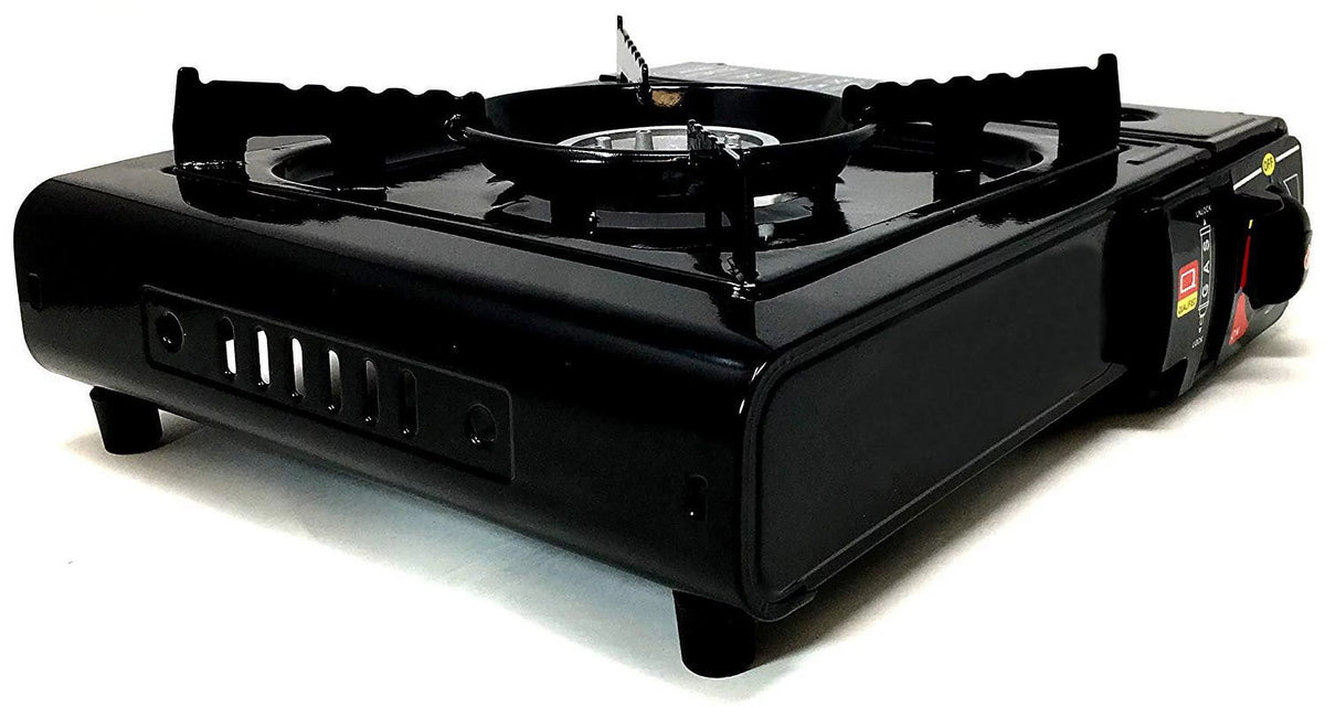 Portable Outdoor Butane Gas Stove with Stainless Steel Body and Carrying Case S2535