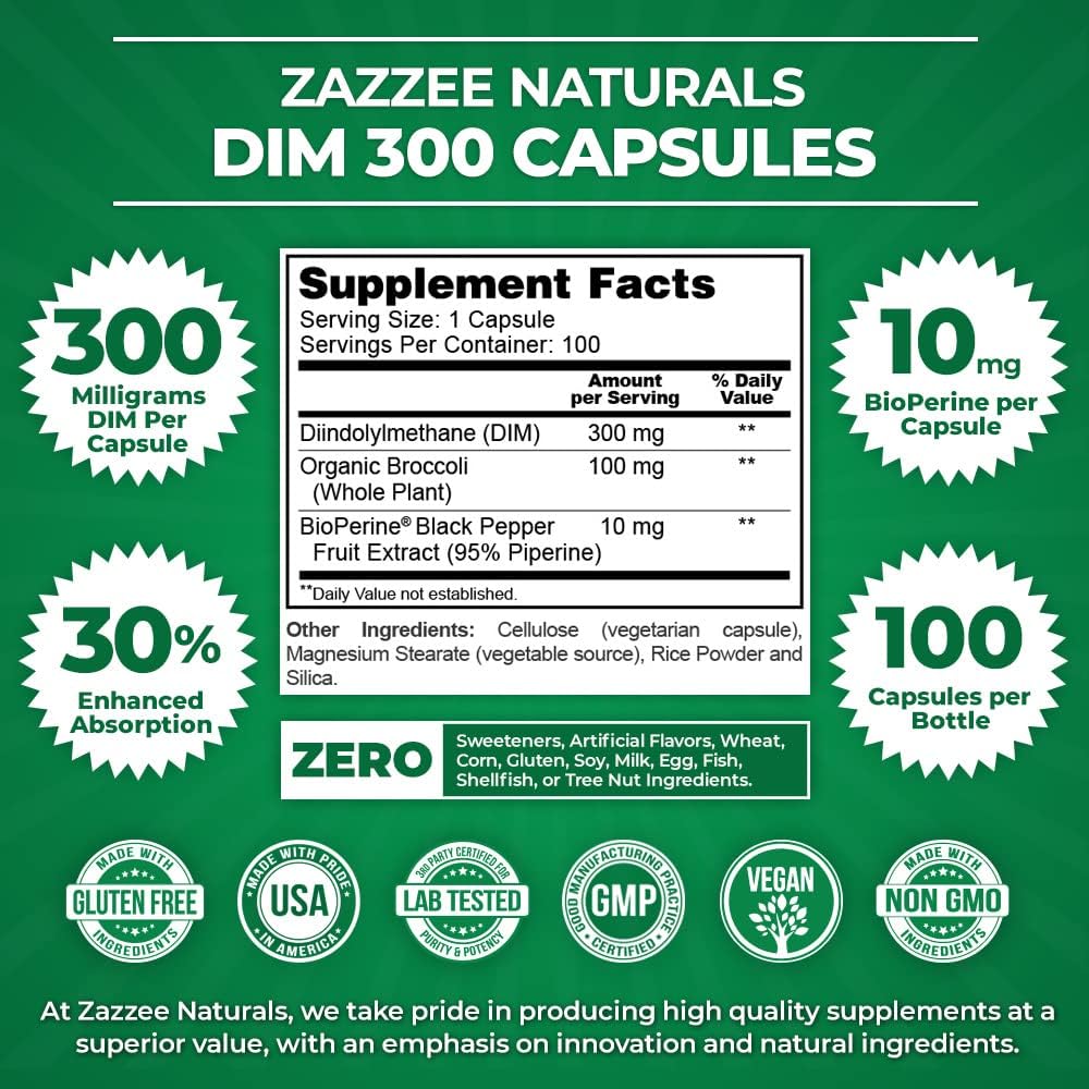 300 mg DIM per Capsule, 100 Vegan Capsules C5151
