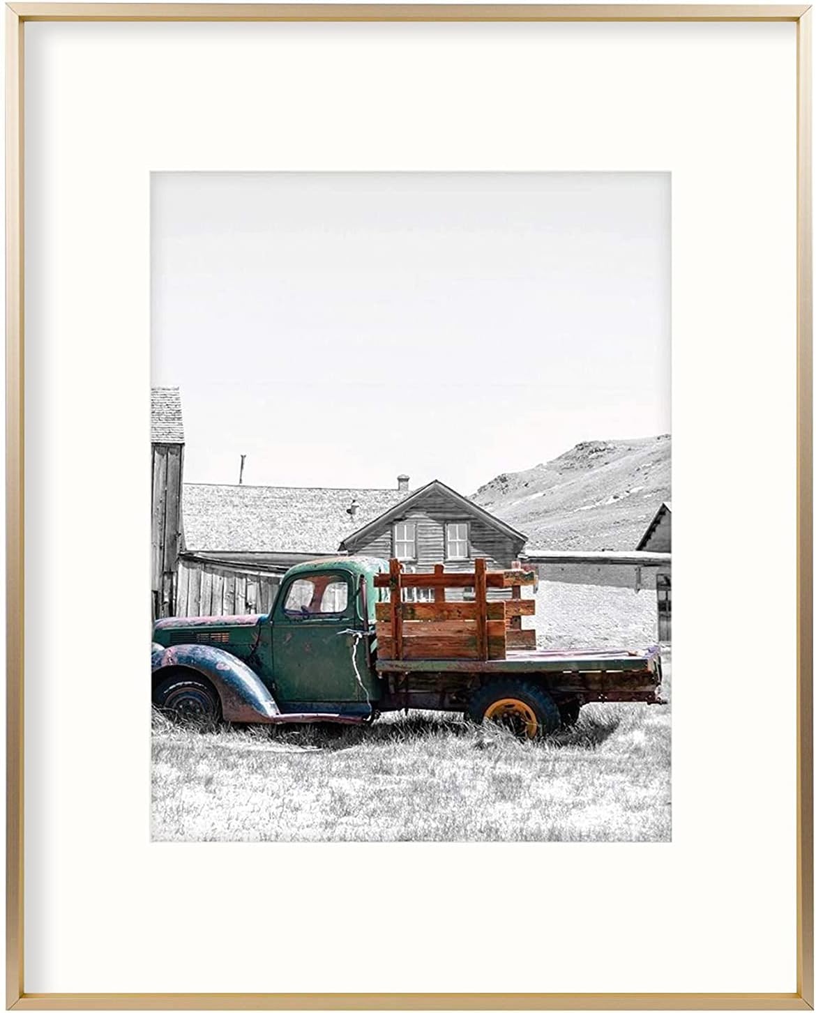 16x20 Satin Aluminum Photo Frame with Ivory Mat O63604