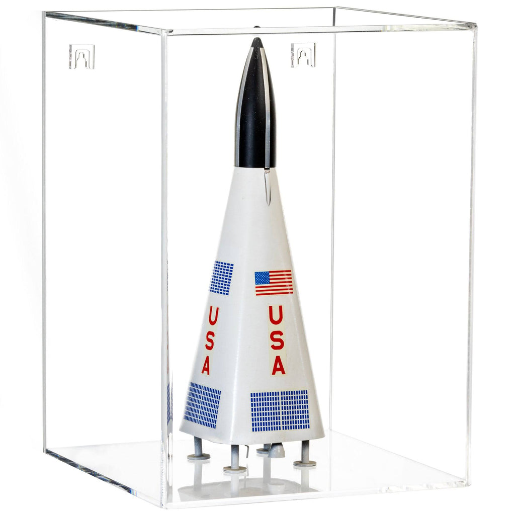 Model Airplane Car Rocket Train Display Case Clear Back Wall Mount O182