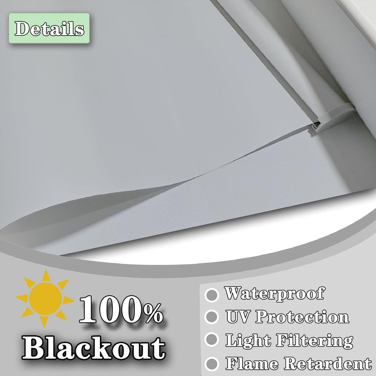 100% Blackout Thermal Insulated Window Blinds N735