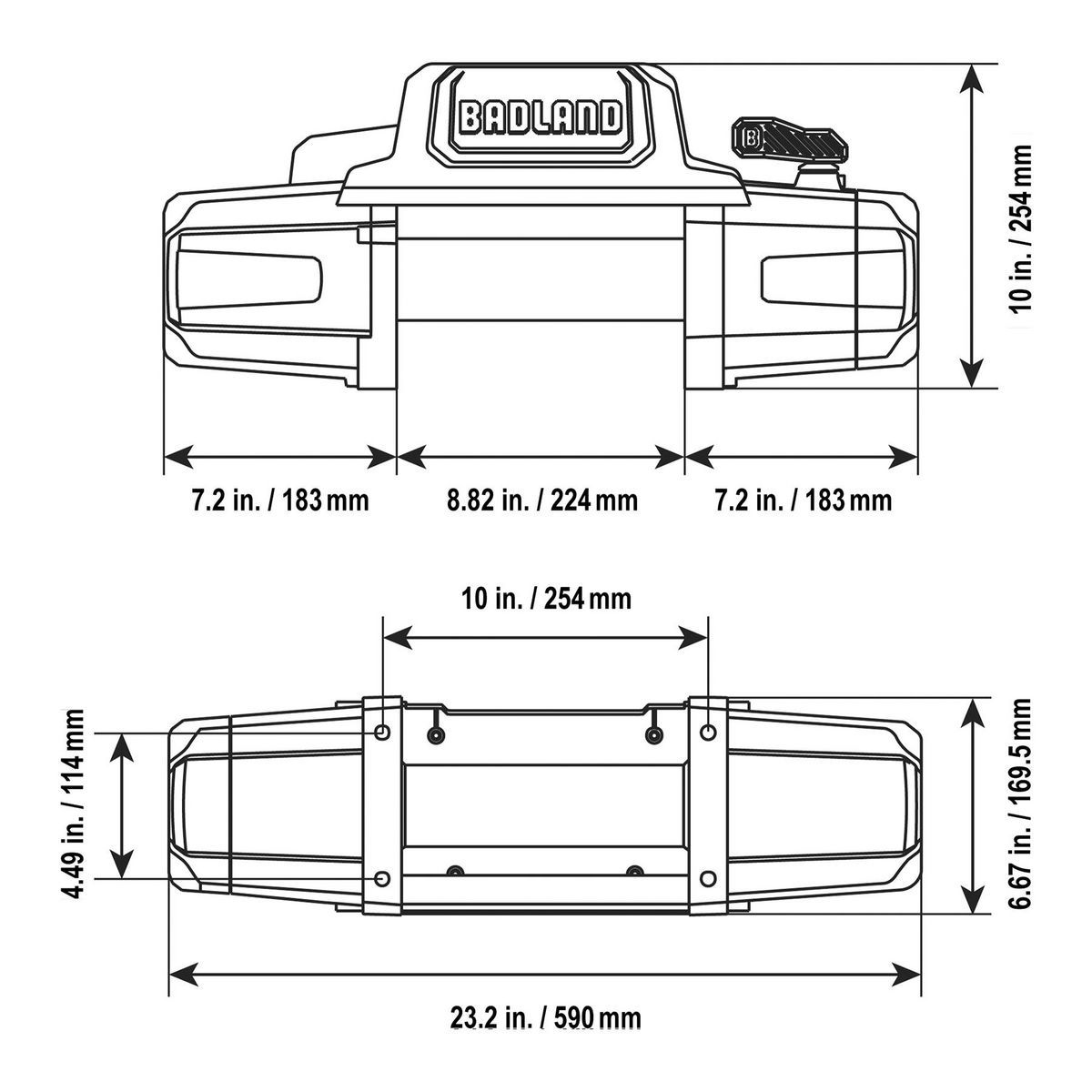 12,000 lb. Winch with Steel Rope and Wireless Remote Z6308