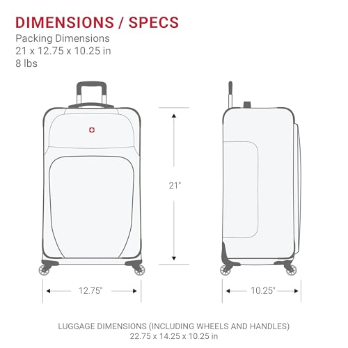 Black Softside Expandable Luggage, Checked-Large 29-Inch T2447