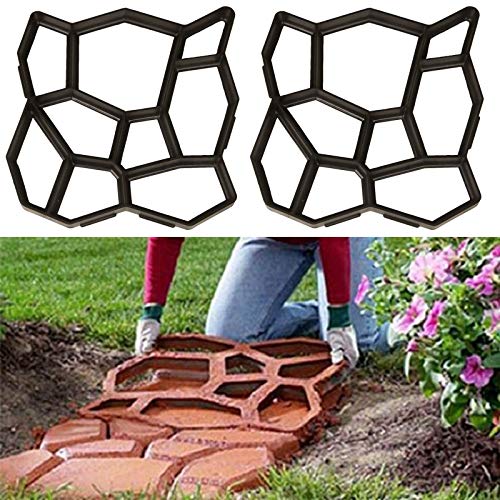 2 Packs 18.9 x 18.9 x 1.8 inch Concrete Stepping Stone Mold Y5171