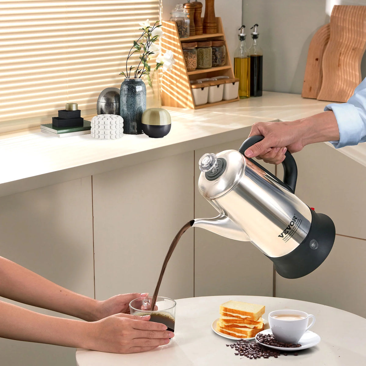 12-Cup Stainless Steel Electric Coffee Percolator Y86843
