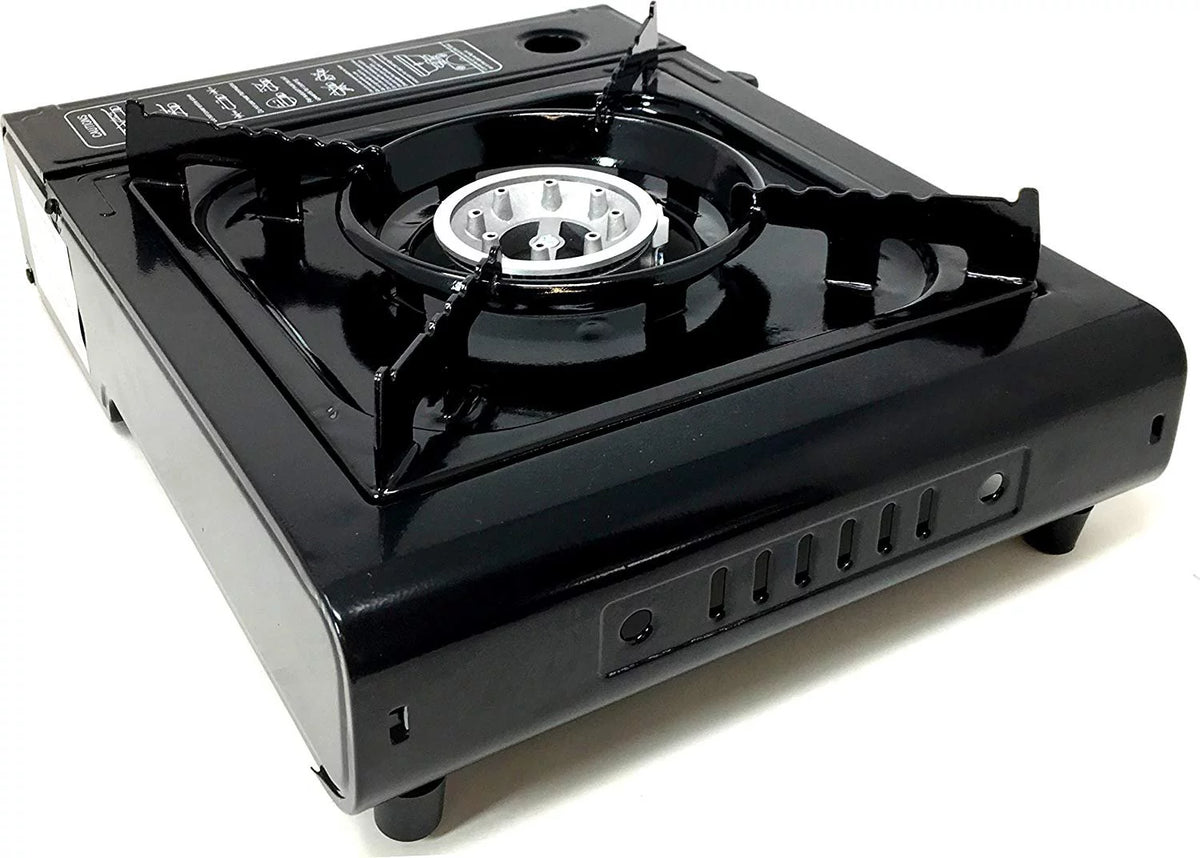 Portable Outdoor Butane Gas Stove with Stainless Steel Body and Carrying Case S2535