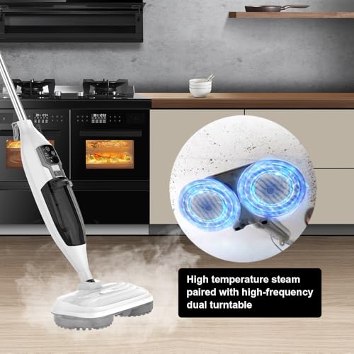 Steam Mop with 13 Accessories, 2 Washable Mop Pads, 550ml Capacity, 30 Second Heat-Up Z211