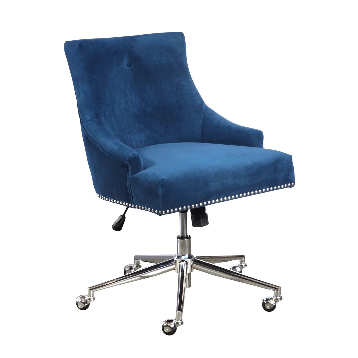 Navy Blue Velvet Office Chair N8149