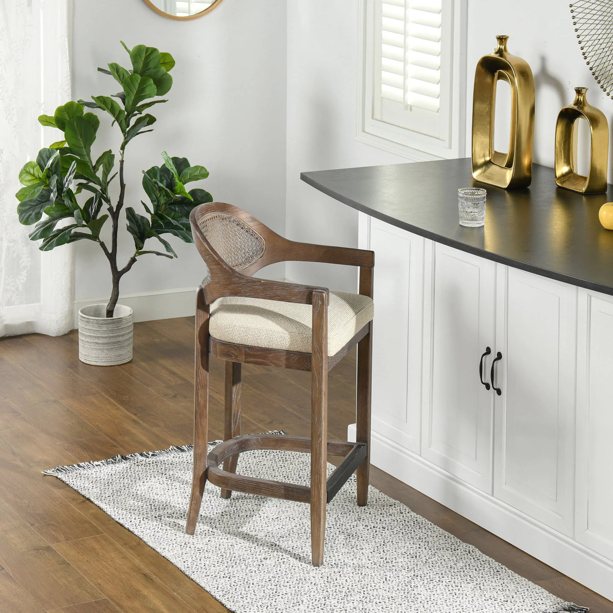 26" Cane Back Counter Stool Y26006