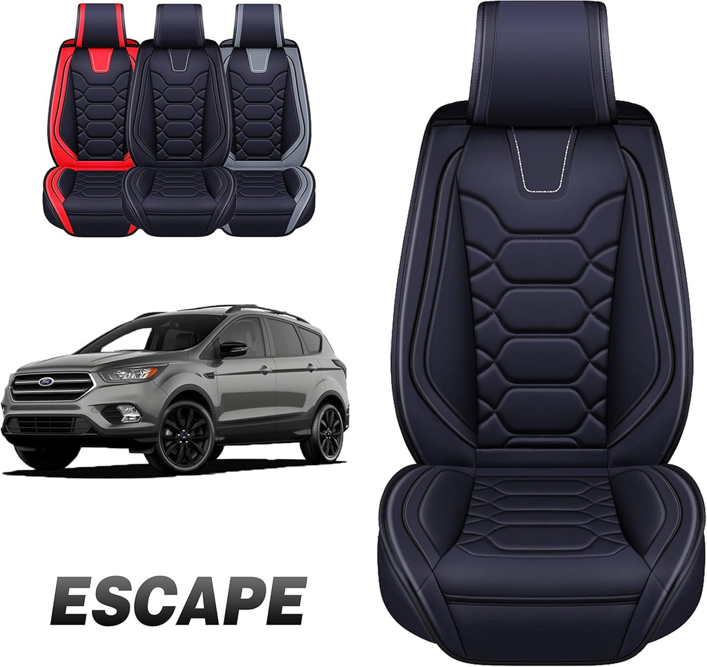 Red Leather Seat Covers Full Set C592