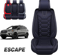 Red Leather Seat Covers Full Set C592