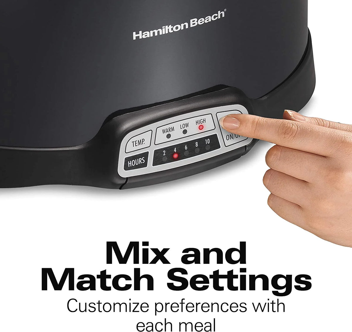 Portable 7-Quart Programmable Slow Cooker with Dishwasher-Safe Crock, Black K65757