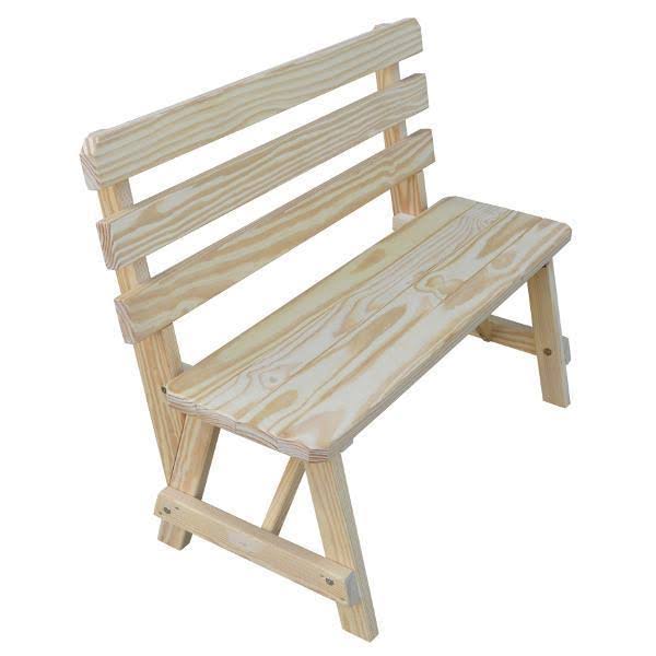 Yellow Pine Backed Bench 4ft E60641