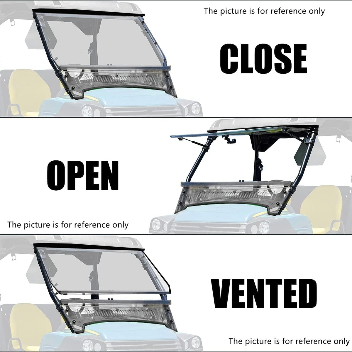 3-in-1 Clear Folding Windshield H462