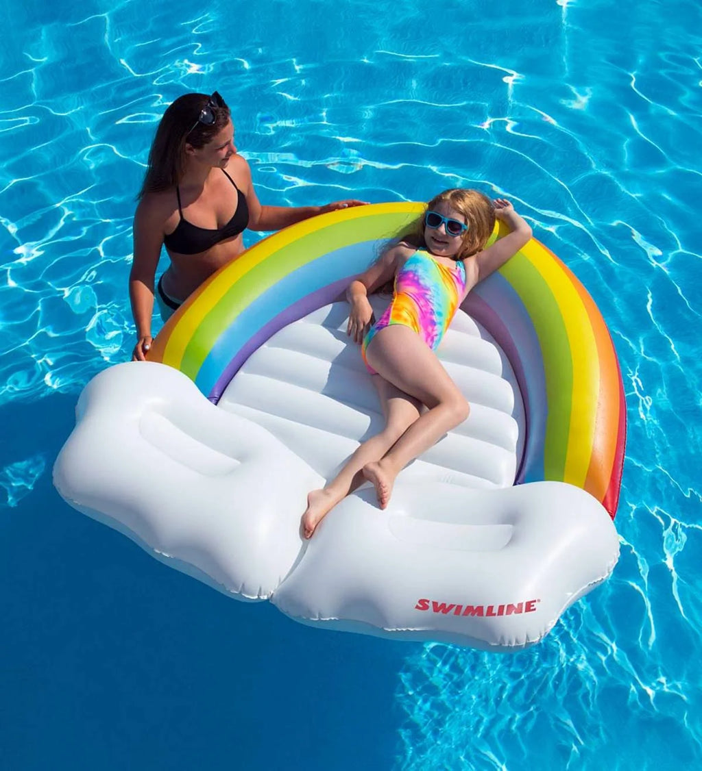 White 68"/64"/16" Inflatable Ride-On Pool P36046