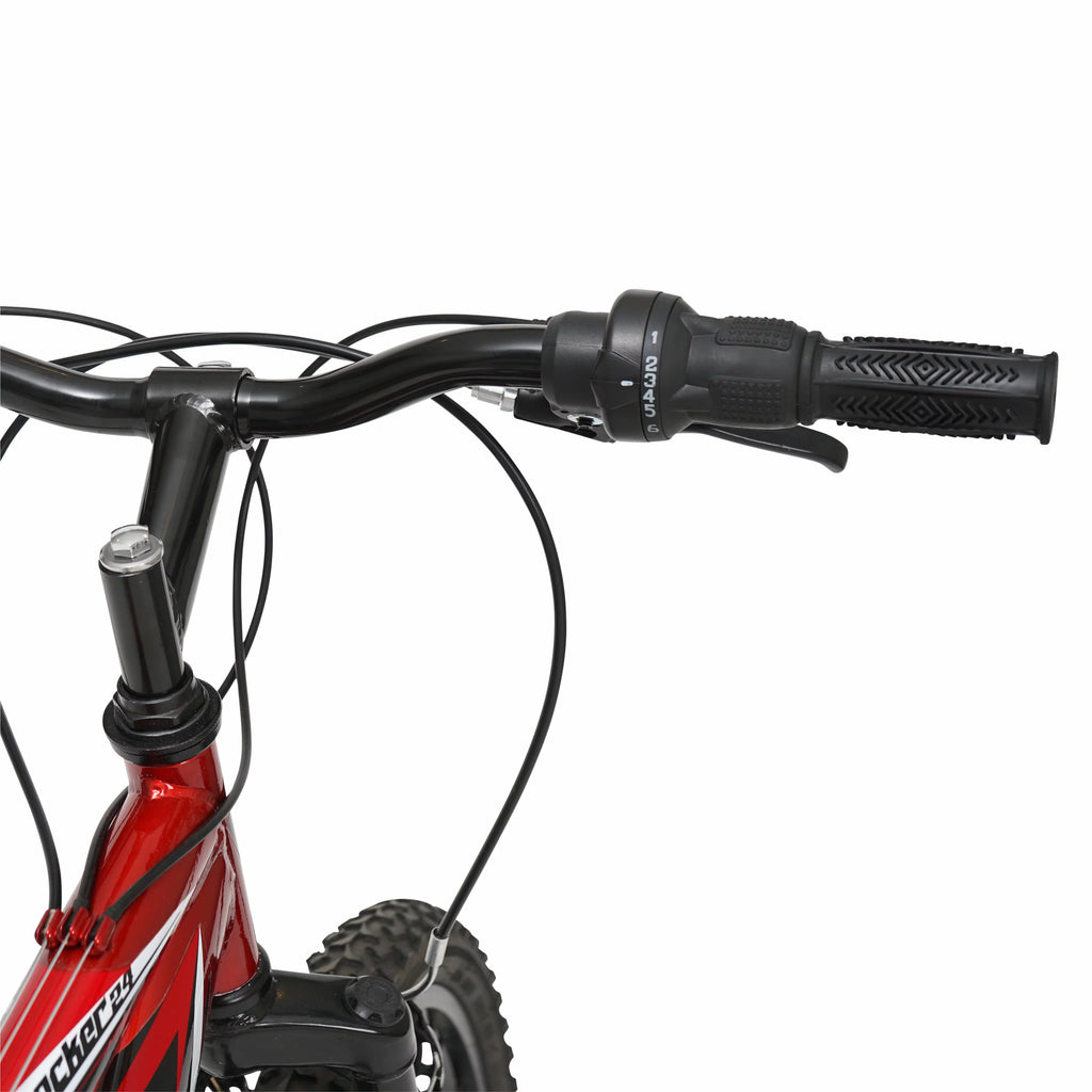 24" Red and Black Mountain Bike U6501