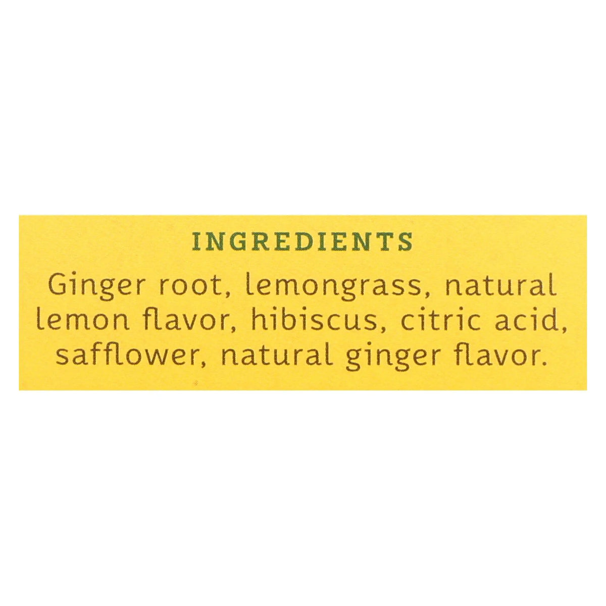 Lemon Ginger Herbal Tea 20 Bags Case Of 6 V1676
