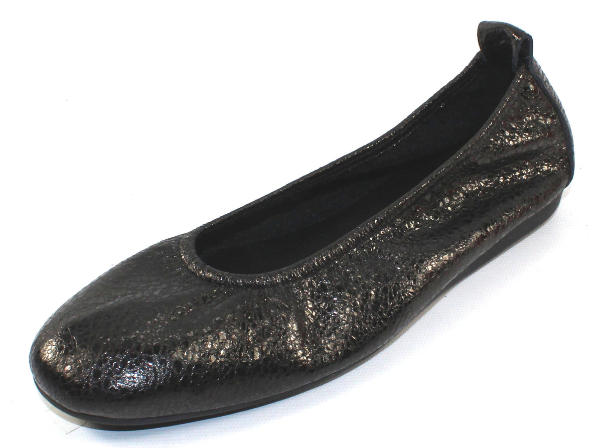 Black Metallic Crackle Leather S9763