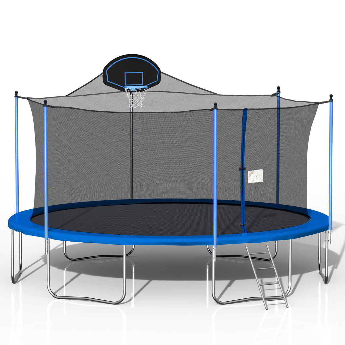 16FT Trampoline with Enclosure, Ladder, Basketball Hoop T9076