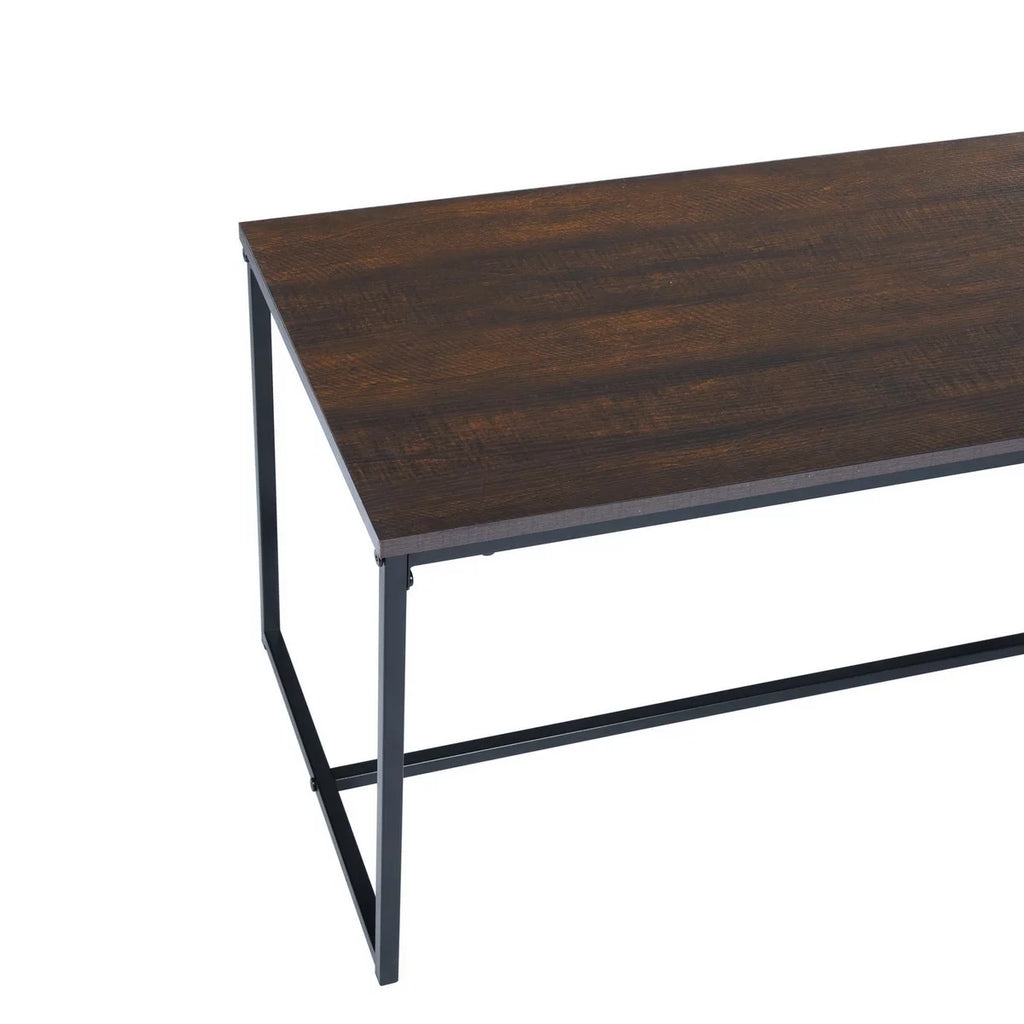 47.2'' Rectangular Wood Grain Top Coffee Table with Metal Frame B550191