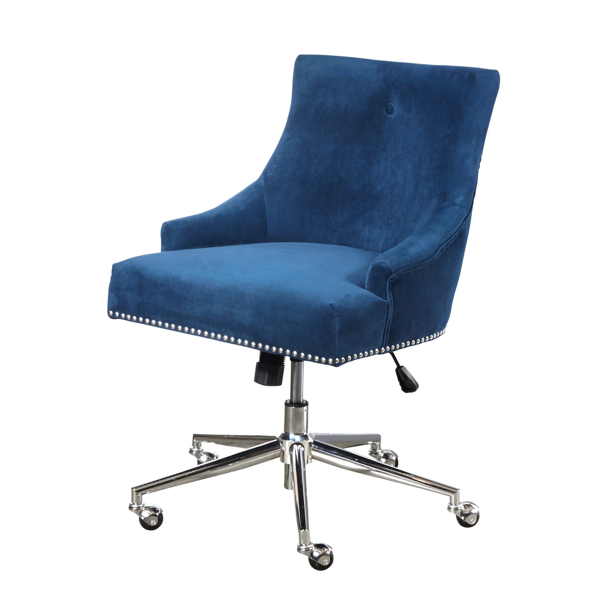 Navy Blue Velvet Office Chair N8149
