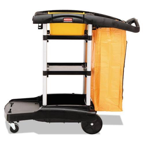 Black High Capacity Cleaning Cart U81557