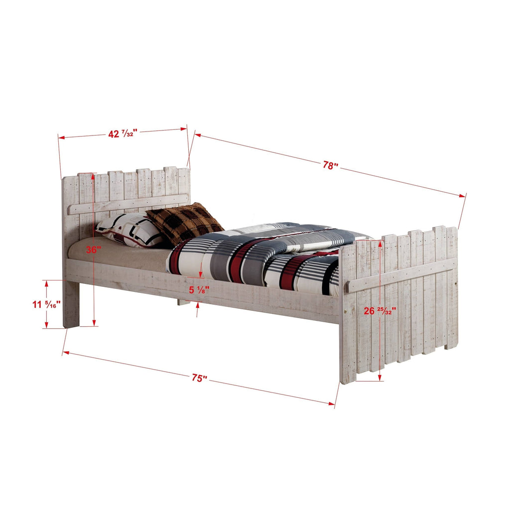 Rustic Sand Twin Bed H39425