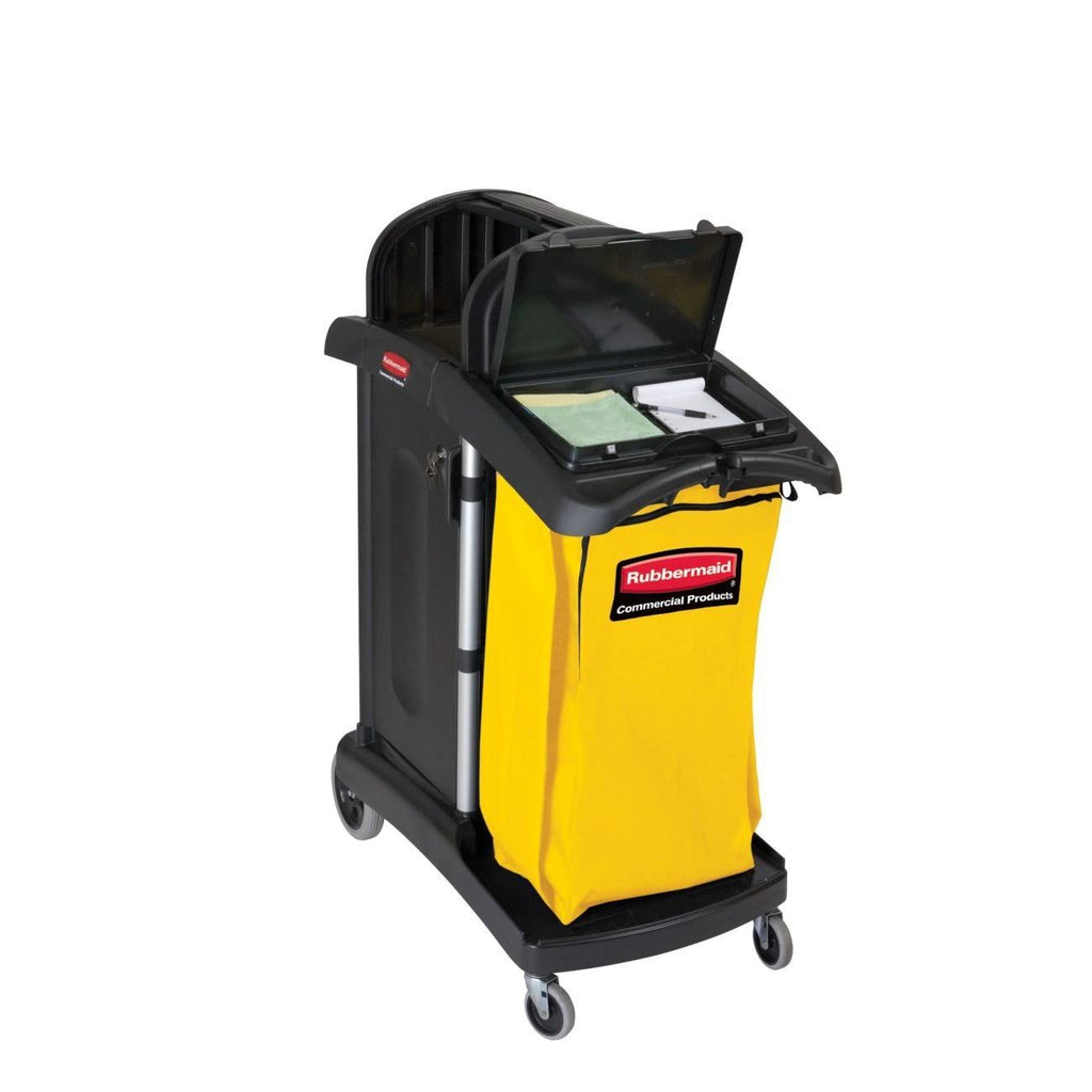 Black High Capacity Cleaning Cart U81557