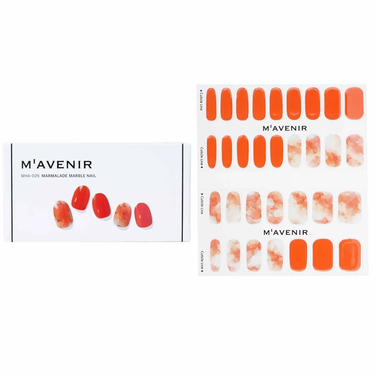 32pcs Orange Nail Sticker S78654