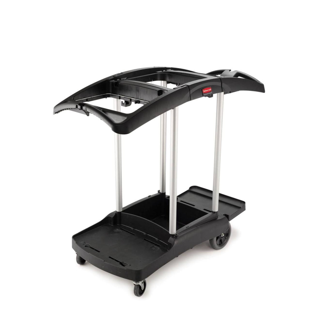 Black High Capacity Cleaning Cart U81557