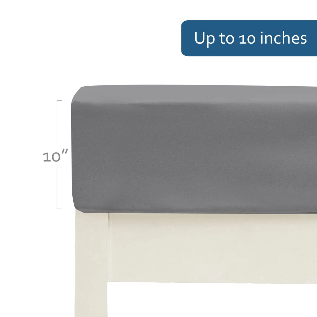 Gray Microfiber Cot Fitted Sheet 31x75 Inches H5431