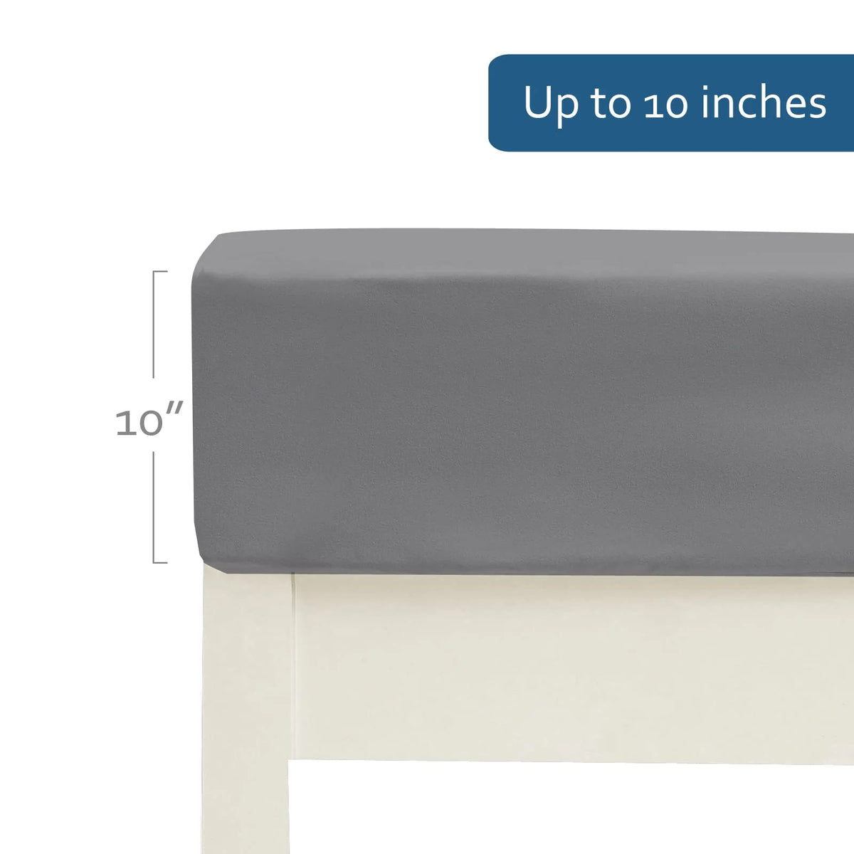 Gray Microfiber Cot Fitted Sheet 31x75 Inches H5431