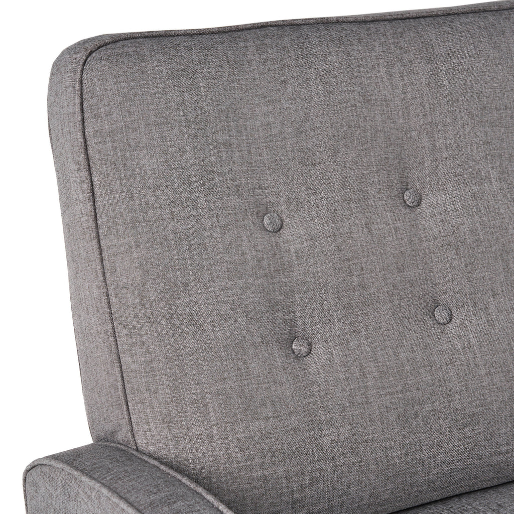 Gray Fabric Reclining Loveseat R4957