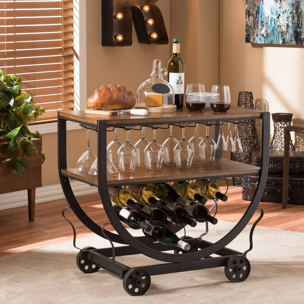 Industrial Dark Brown Cart F717672